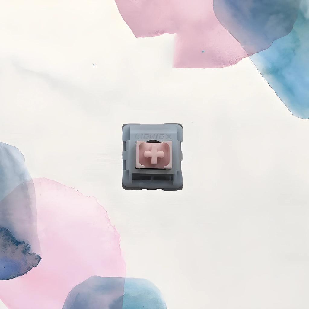 Dew Axis-4 coloured mechanical keyboard switch bottom casing with three-colour shaft core
