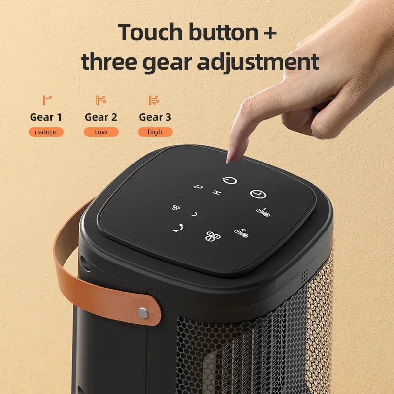 Digital hot and cold air heating radiator with touch screen and remote control in 618 electronic model colour