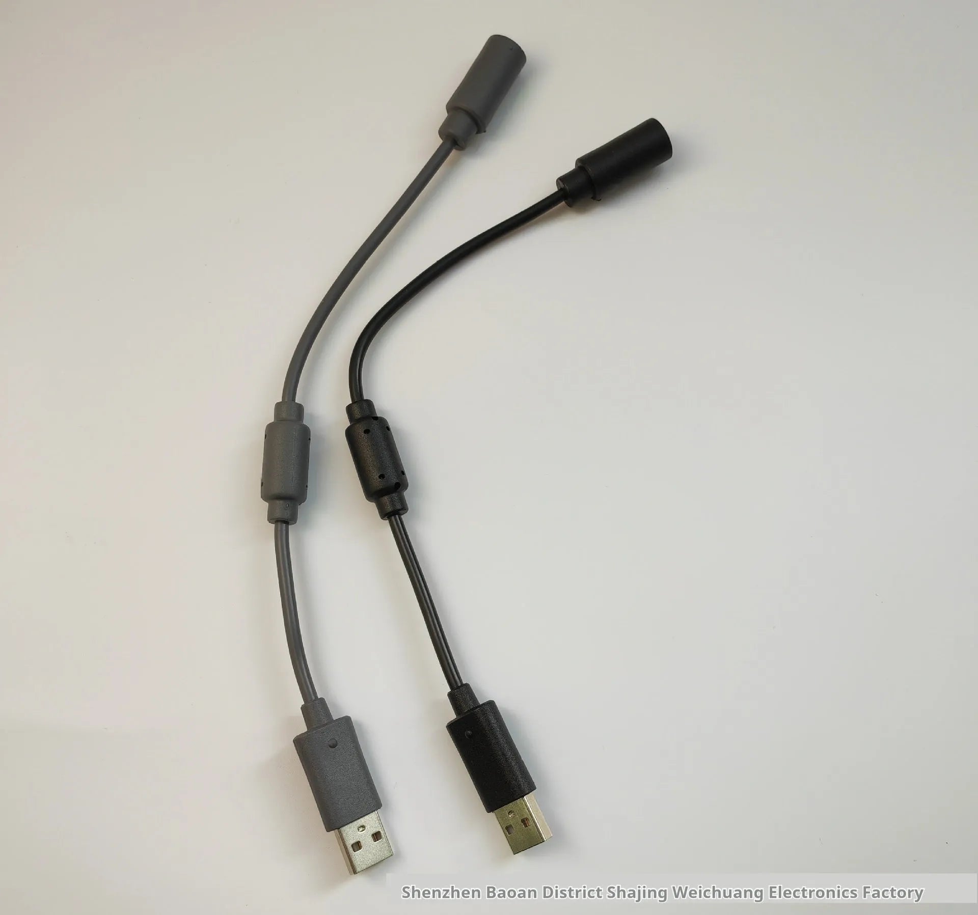 Black USB conversion wire for Xbox 360 controller 23cm PVC cable