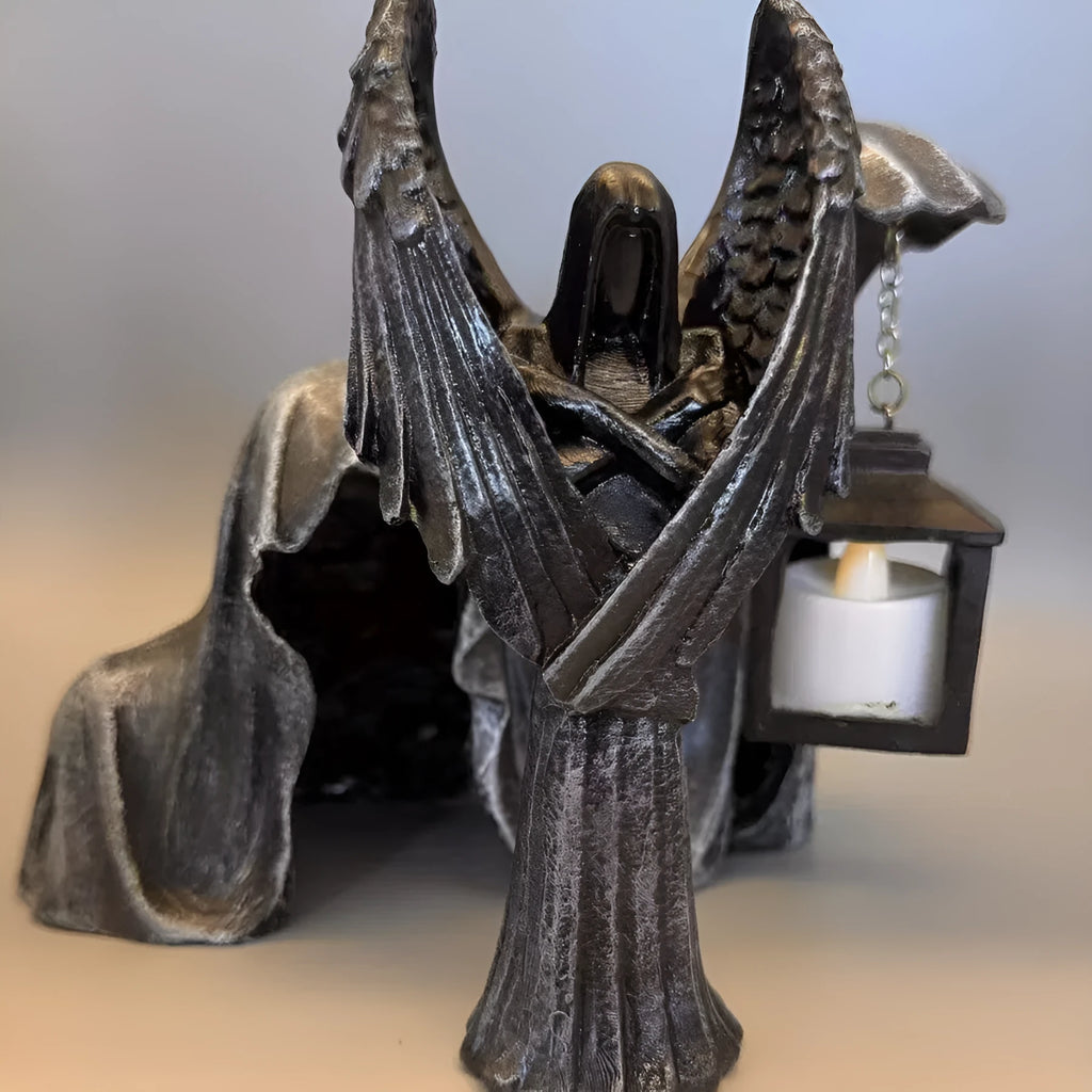 Dark Angel resin statue ornament on display, showing detailed sculptural form.
