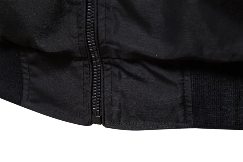 Men's solid colour thin casual jacket in polyester available in dark blue, black and Army Green
