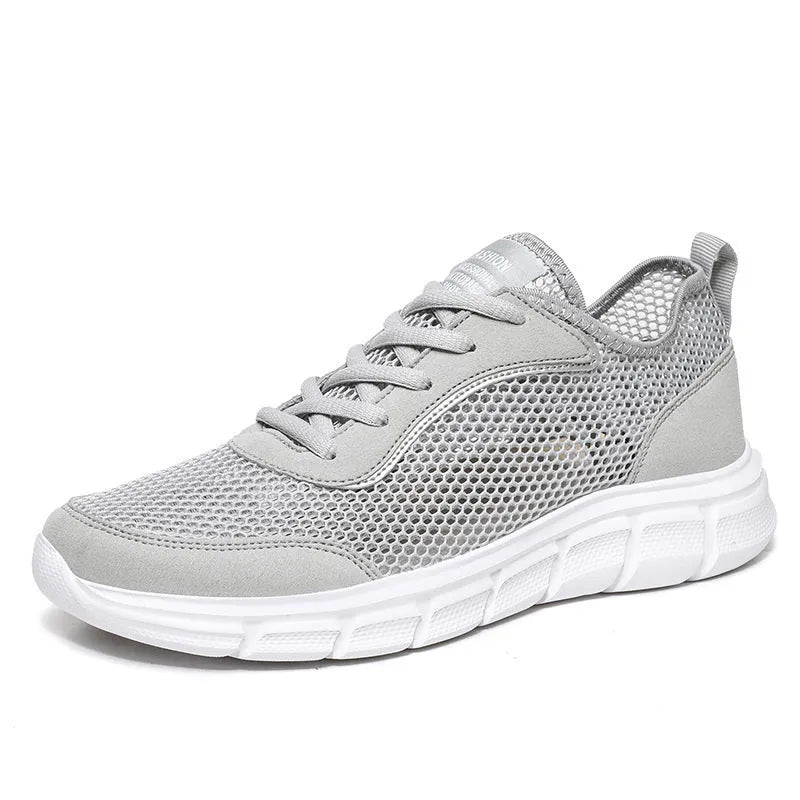 Net Shoes men's breathable hollow mesh sports shoes in black for summer