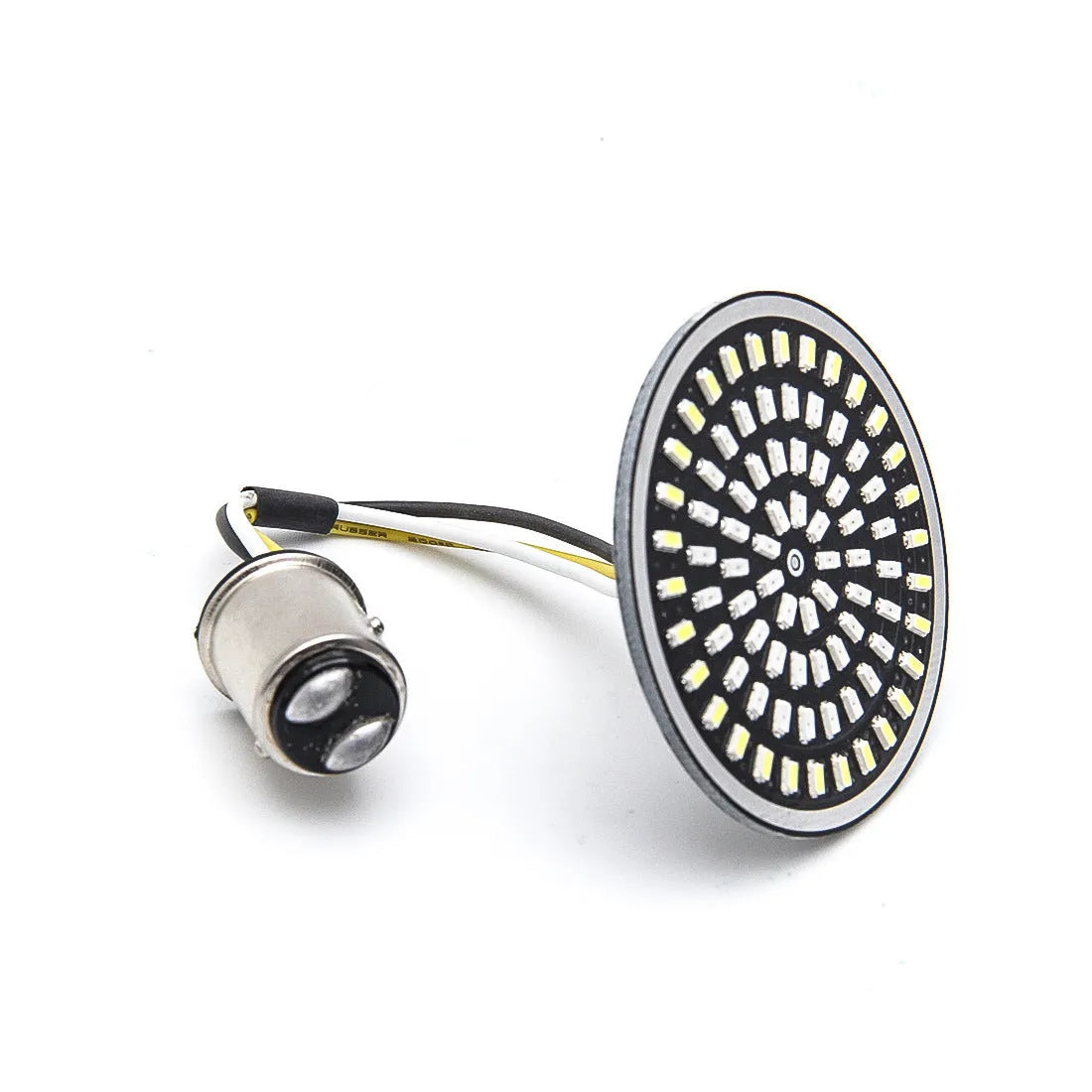 Harley motorcycle 12V LED turn signal light with rubber gel plate, 6500K, front or rear fitment