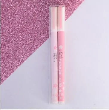 Sakura gel pen set showing plastic body pens with 0.38mm and 0.5mm tip options in boxed presentation