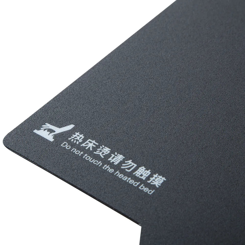 Ender-3 carbon crystal silicon glass build plate, 235 x 235 x 4mm, black, with glass fibre rod construction.
