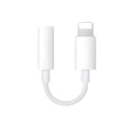 White Lightning to 3.5mm audio adapter cable with 0.2m TPU cord for iPhone connectivity