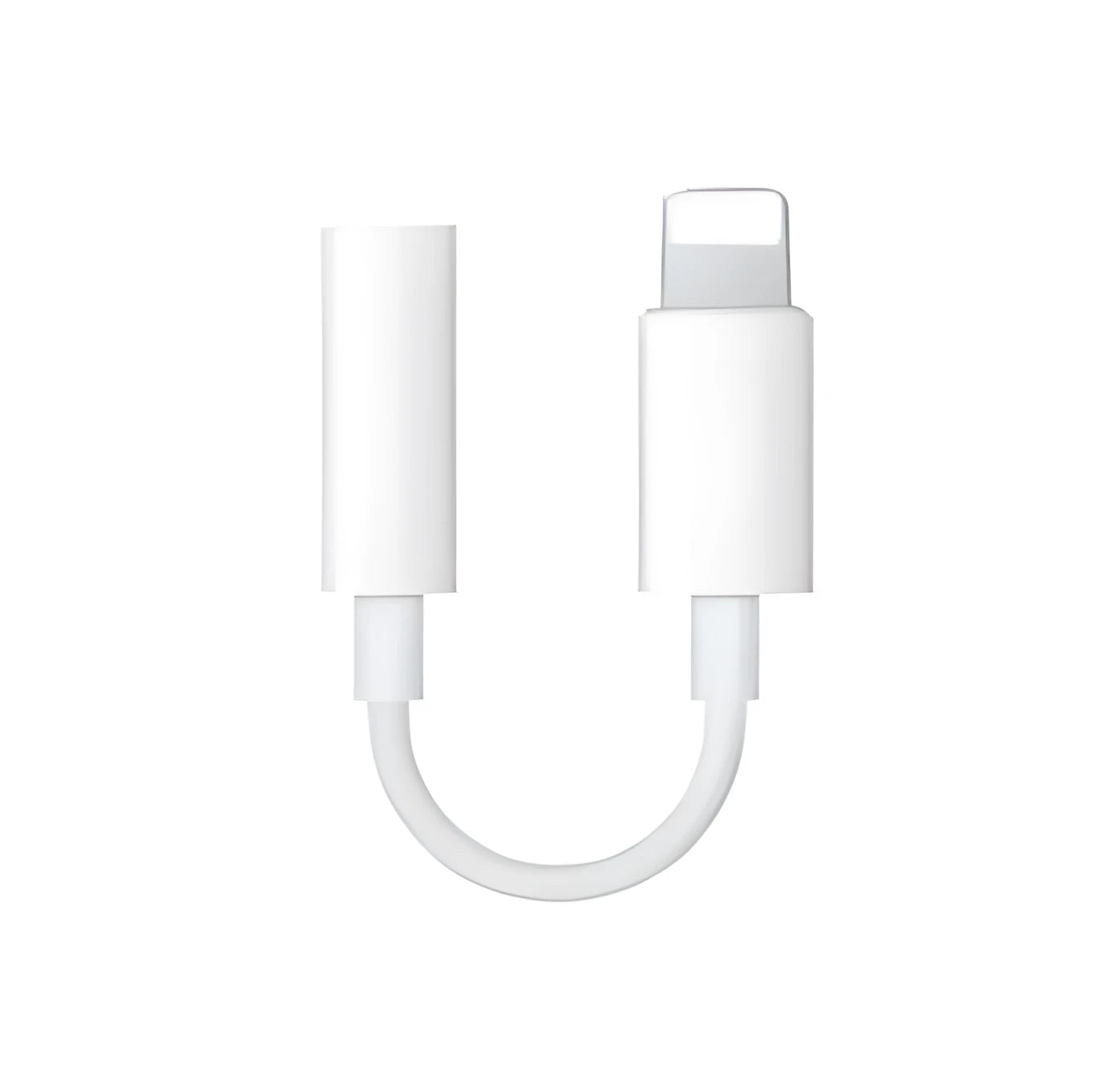 White Lightning to 3.5mm audio adapter cable with 0.2m TPU cord for iPhone connectivity