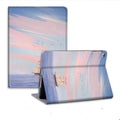 Silicone iPad cover with dreamy painting style sailing design in book style
