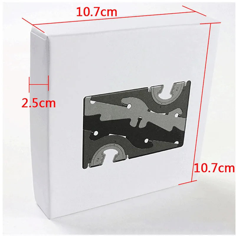 Flat, folded card mobile phone holder in six colour options: black, green, orange, purple, red, yellow.