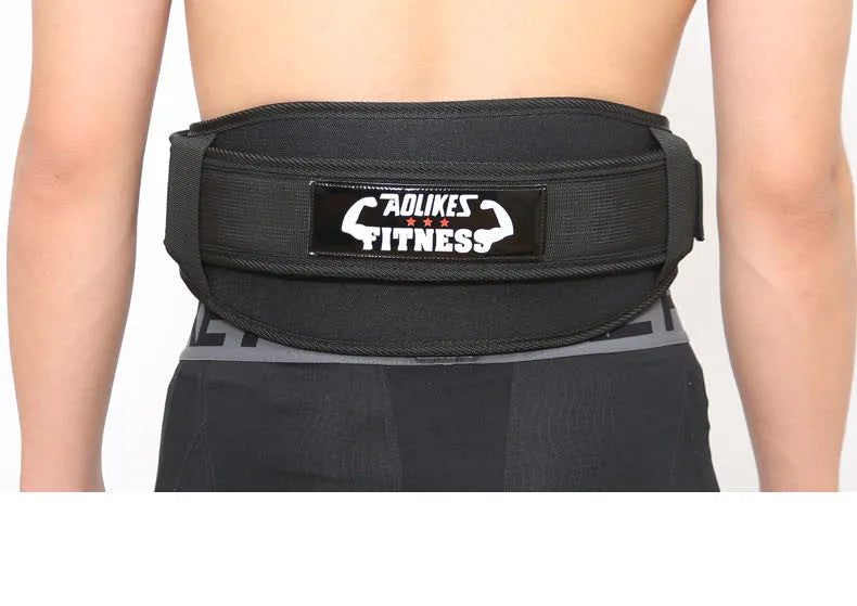 Nylon fitness waistband for weightlifting in black, red, yellow colours available in multiple sizes