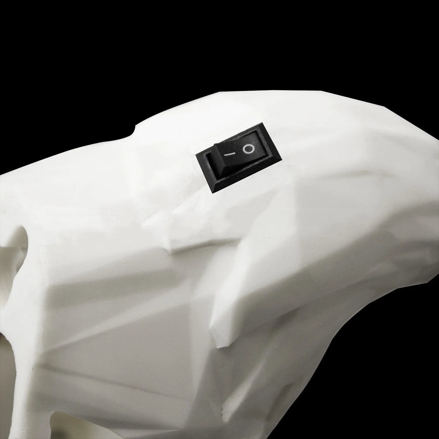 Eagle-shaped wall lamp with 3D printed resin body and projector lighting