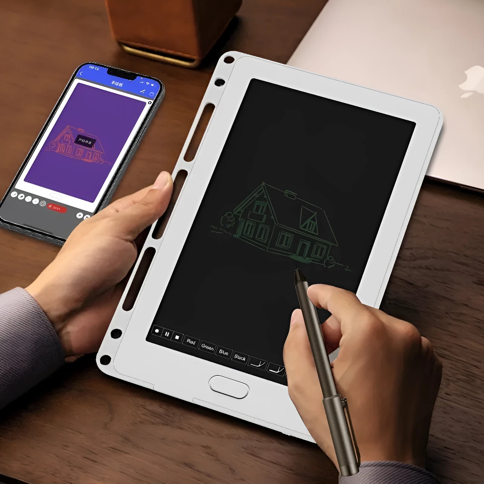 85-inch electronic writing pad with smart pen in stitching appearance design