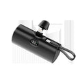 Capsule-shaped digital display wireless power bank in multiple colours with built-in plug.