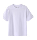 Breathable cotton pique short-sleeved T-shirt in loose fit showing solid colour option
