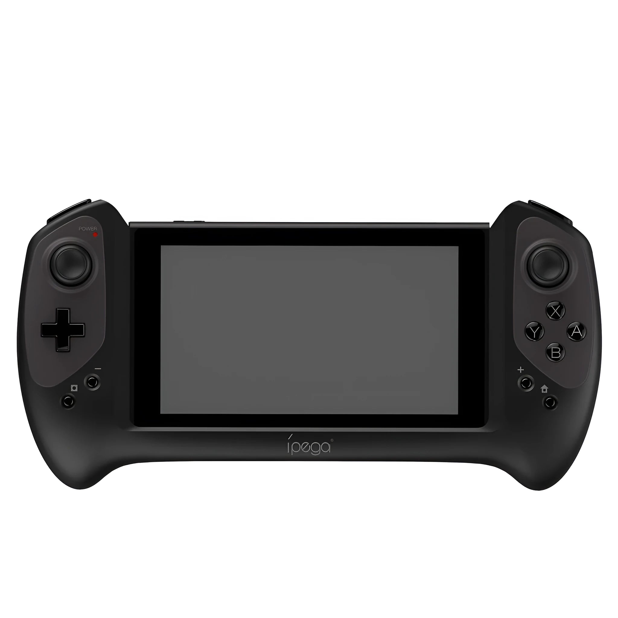 Black wireless gamepad controller for Nintendo Switch with Type-C connector and ergonomic curved grips