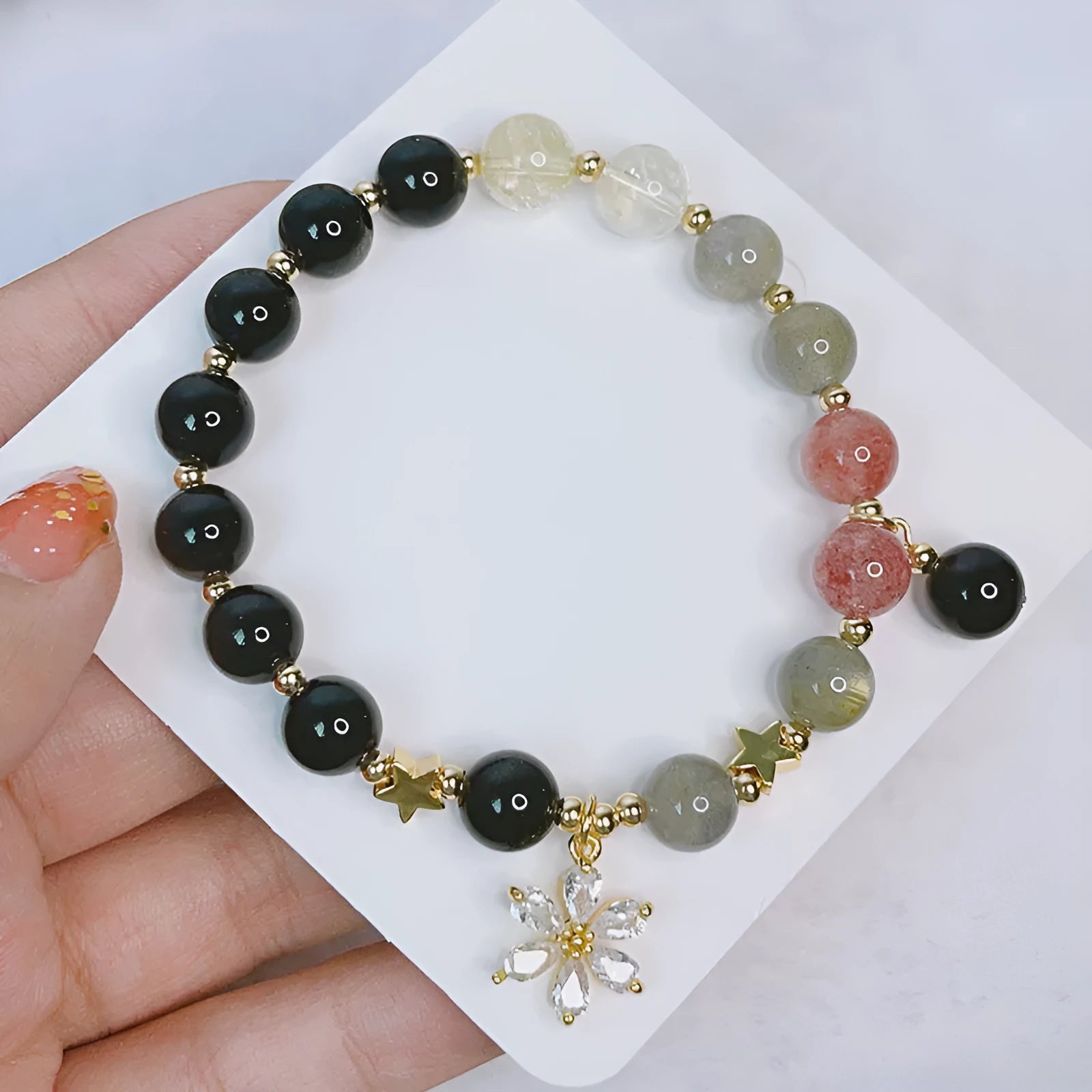 Silverstone women's bracelet with electroplated finish in flower, love heart, or star charm design