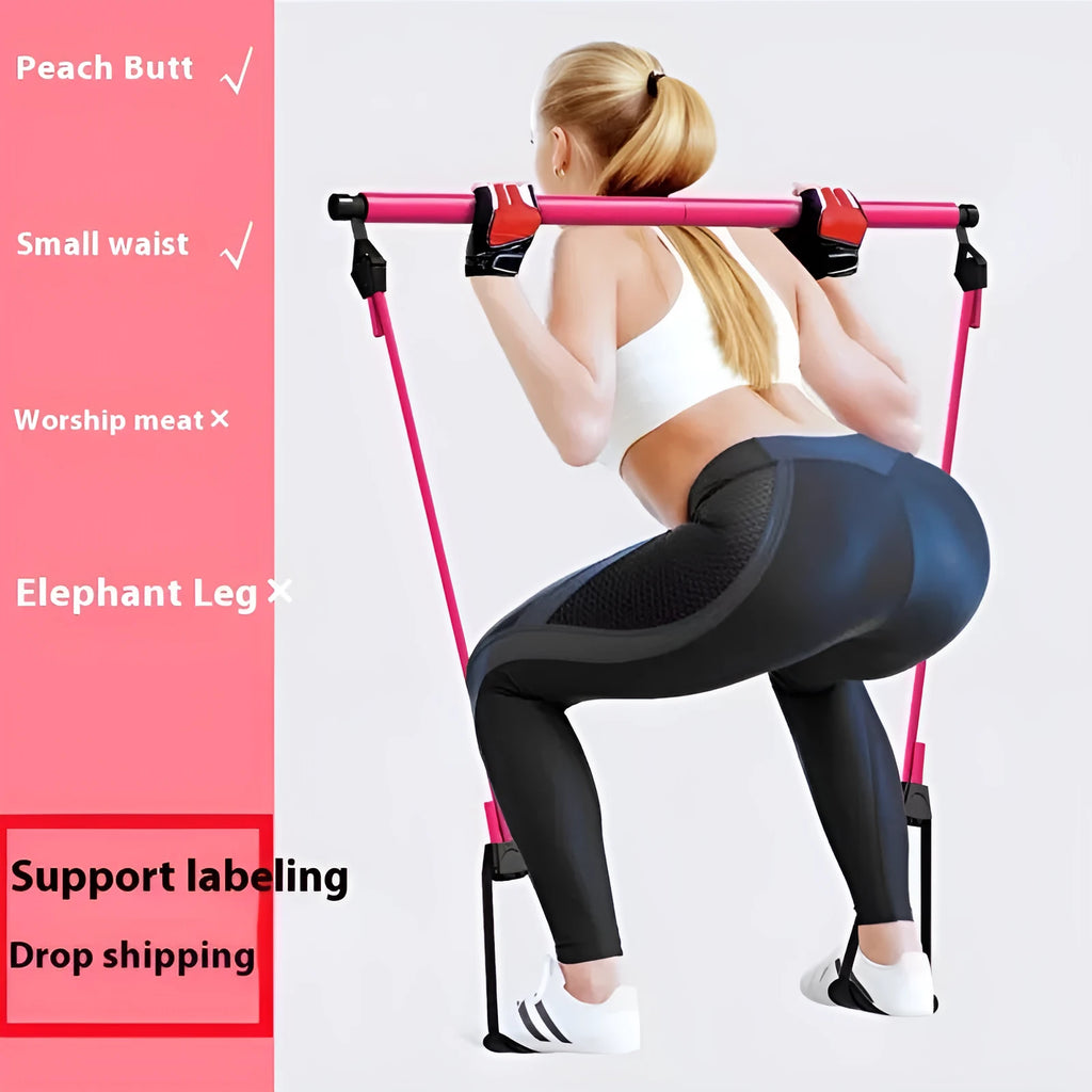 Adjustable fitness pulling rope in purple with bubble bag packaging for resistance training