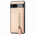 Multi-function TPU PU phone case with zipper card holder for Google Pixel, available in five colours black apricot green blue brown