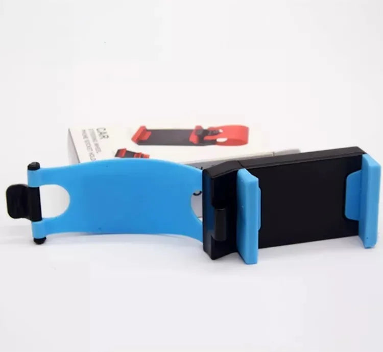 Universal car steering wheel phone holder in ABS plastic with 75x40x25mm dimensions
