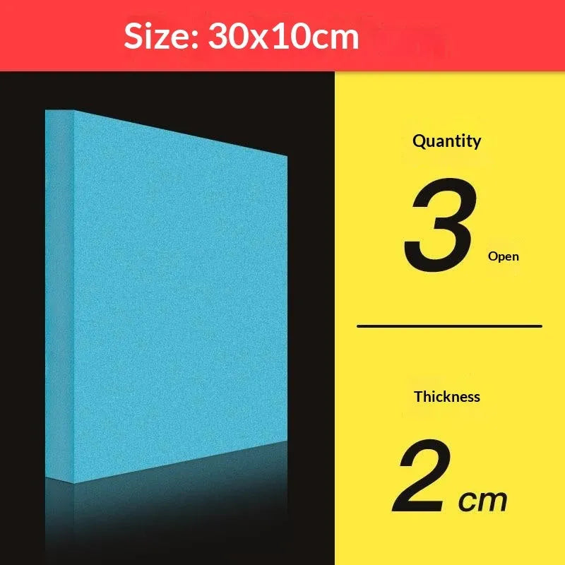 Blue high-density foam board for carving and model making, 2cm thick sheets in multiple sizes