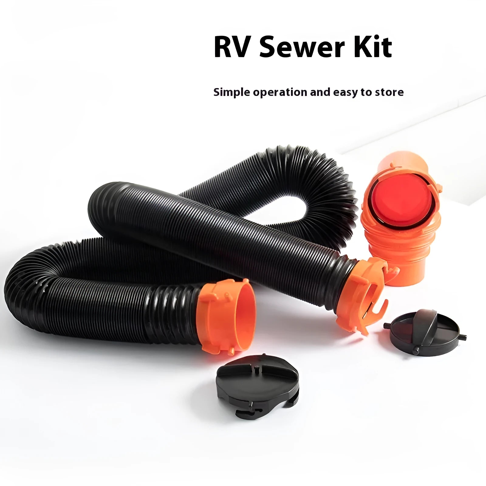 90 degree sewage hose rotary elbow joint in PP material showing flexible drainage connection