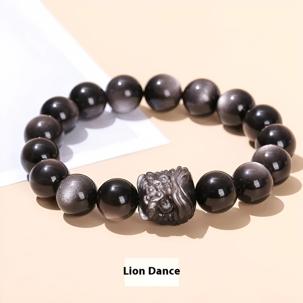 Women's natural crystal jade bracelet with tassel in 7A silverstone star stone colour.