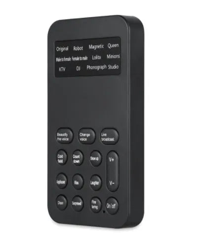 S9 mini voice changer sound card handheld wireless condenser microphone in black