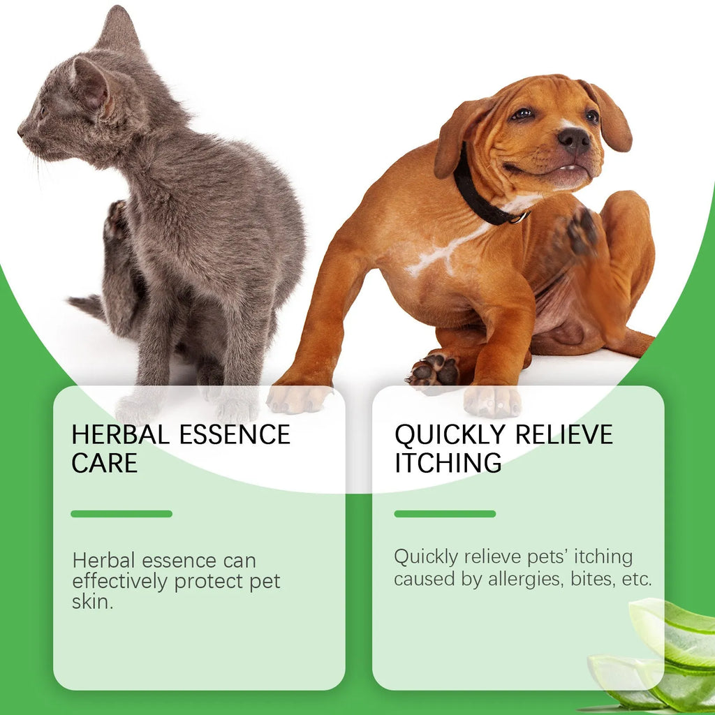 60g tube of cat antipruritic cream with natural extracts for itch relief.