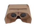 Foldable cardboard virtual reality glasses for smartphones with a photo-colour design.