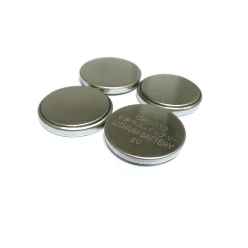 Three 3V button batteries: CR2016, CR2025, and CR2032 models showing size comparison.