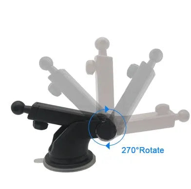 Universal car phone bracket with telescopic rod for dashboard mounting