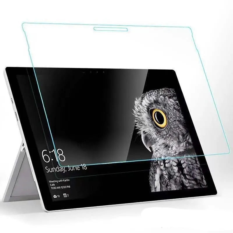 Tempered glass screen protector for Microsoft Surface Pro and Surface Go laptops and tablets.