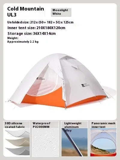 Double-size rainproof windproof floor mat for Cold Mountain UL2 EXO tent, outdoor camping groundsheet