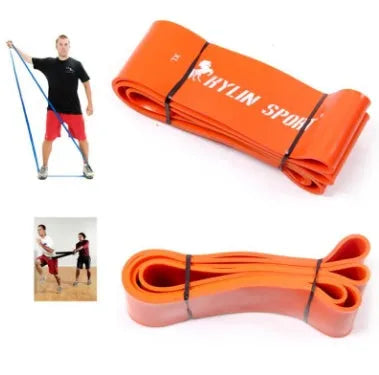 Nature Pure latex resistance bands six colour set 208cm long 4.5mm thick with red black purple green blue orange loops