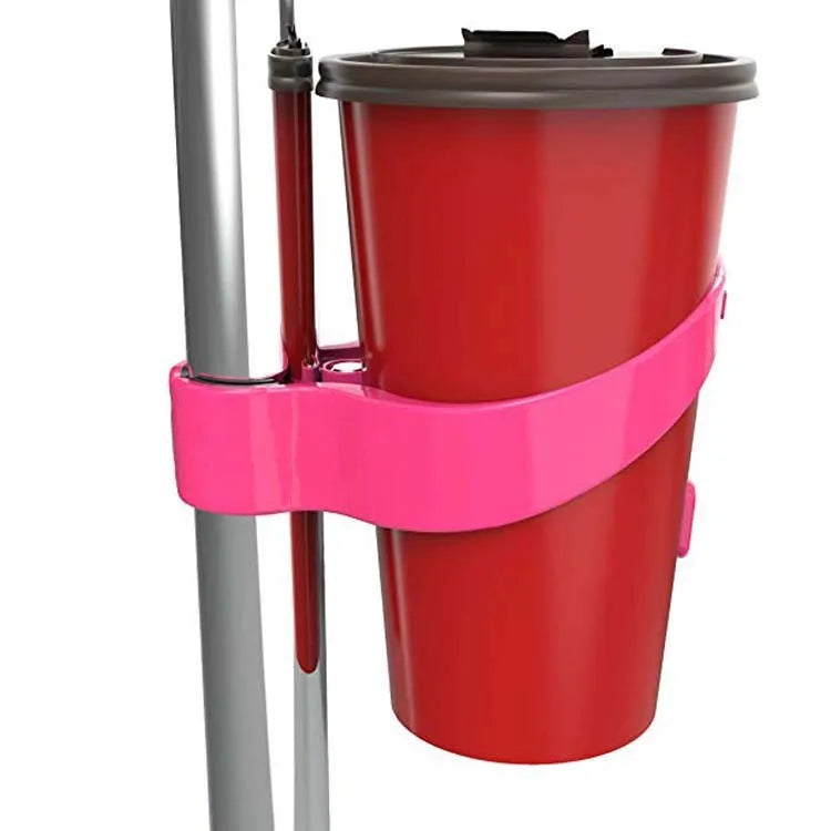 Portable transportation cup holder for coffee on trains, buses, subways, PP plastic, red white blue