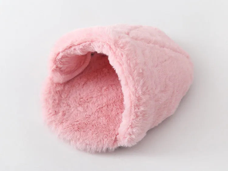 Rabbit velvet pet nest cushion for hamster hedgehog chinchilla guinea pig with non-slip bottom