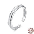 S925 sterling silver planet open ring with adjustable opening, polished finish, colour BSR692-E