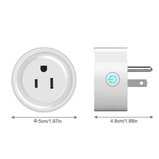 Wi-Fi smart plug adapter with voice control for Alexa and Google Assistant home devices