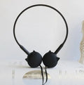 Foldable cat ear headphones in black, blue, pink, or white colours with 3.5mm plug