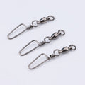 Fishing 8-shaped ring connector bearing swivel in copper, size 0 to 10, black and silver white colours