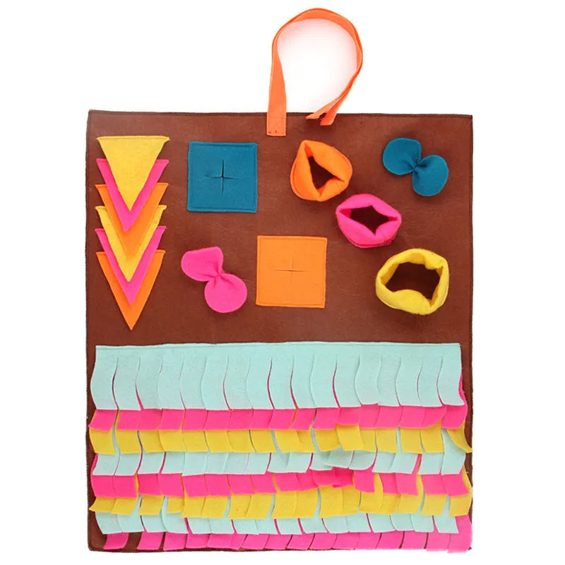 Polyester dog sniffing mat with detachable design, available in 45 x 45 cm to 90 x 90 cm sizes