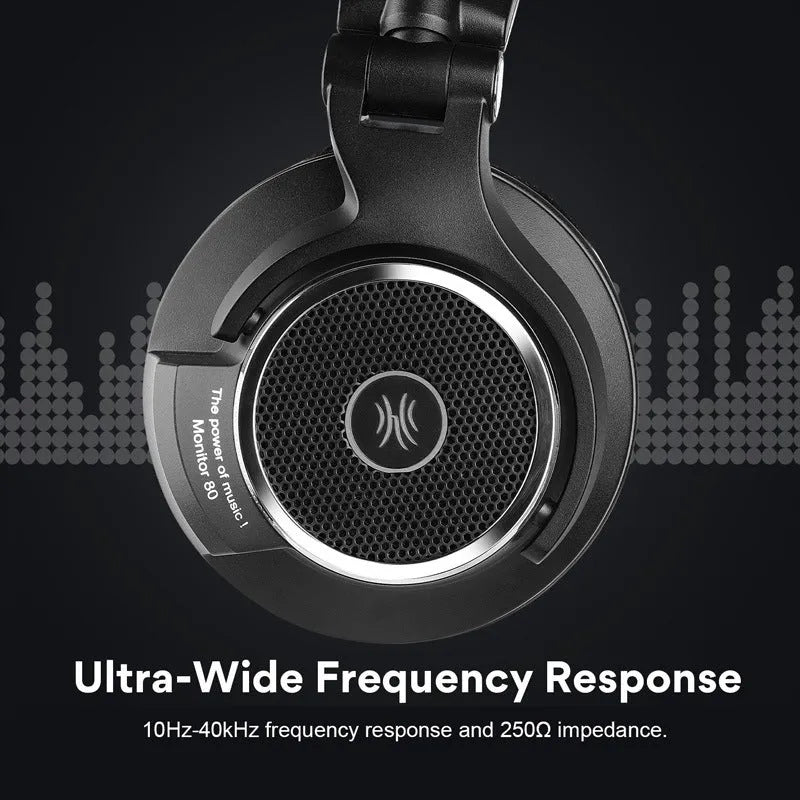 Wired over-ear monitor headset M80 colour with 3.5mm and 6.5mm plug and 3m cable