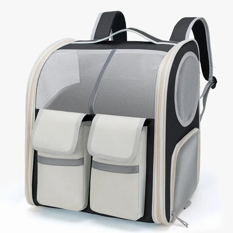Yellow pet trolley bag canvas carrier backpack with pull rod for cats and small dogs up to 7.50kg