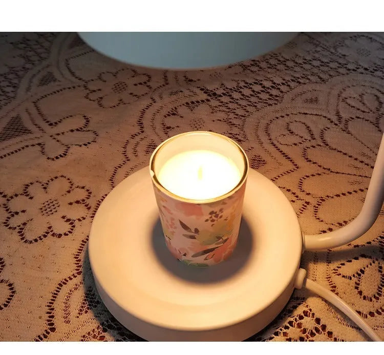 White European romantic style melting wax lamp with metal holder and dimmer switch
