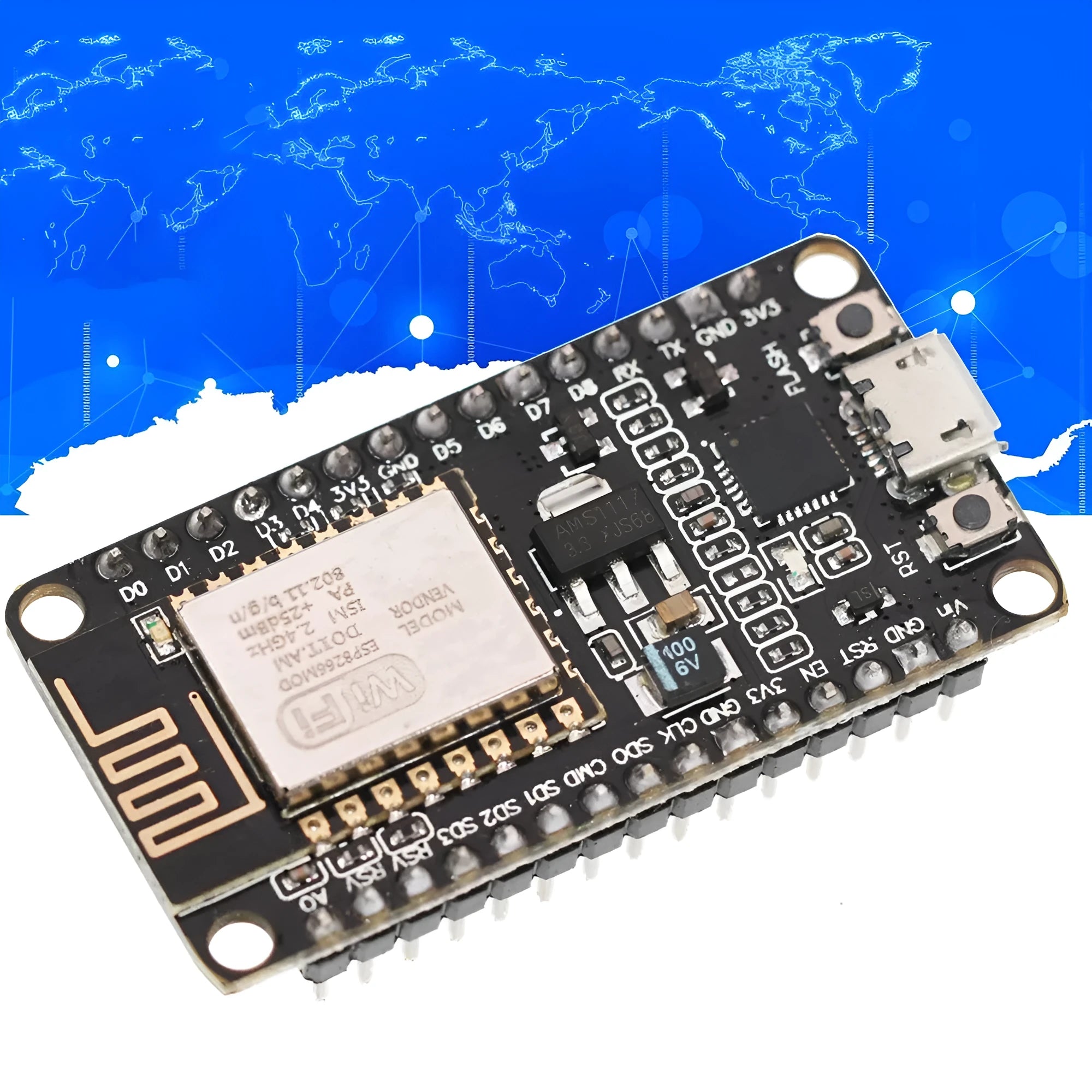 NodeMcu Lua WIFI ESP8266 development board with CH340G USB chip for IoT programming