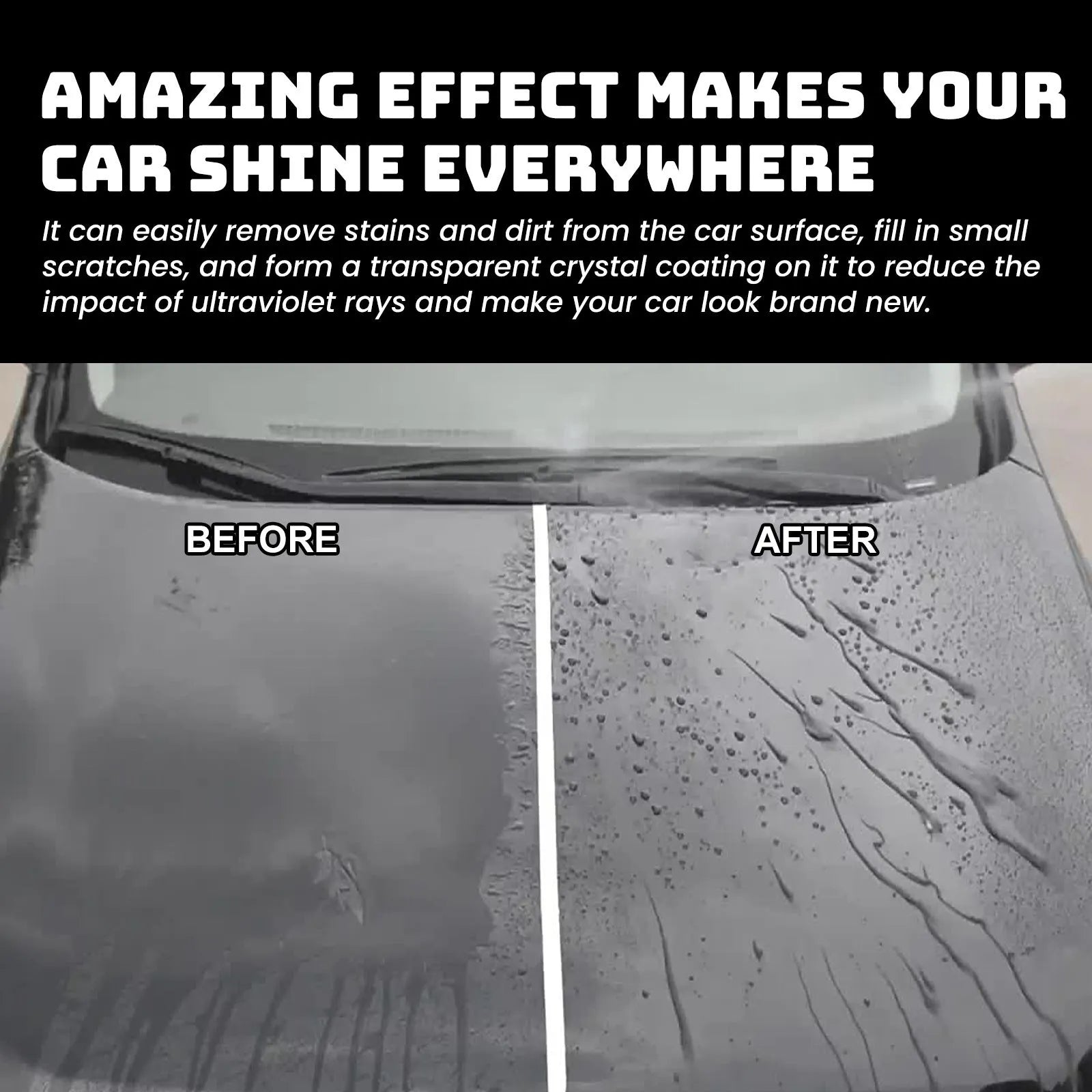 100g car coating wax tin and square sponge applicator for paint protection.