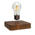 Self-rotating maglev bulb with warm yellow light, ABS base, 6cm diameter bulb, and 13.5cm diameter base.