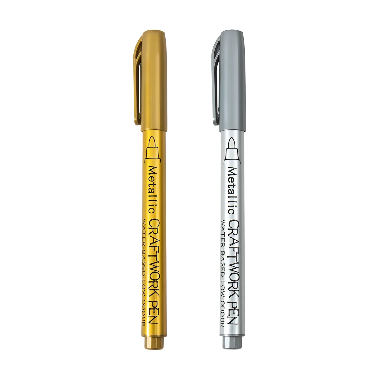 Metal paint pen with gold and silver ink refills for craft projects