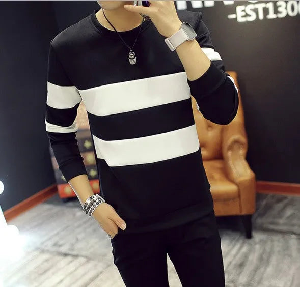 Milk silk long sleeve stitching bottoming shirt in white, loose fit, printed letters, women's casual top