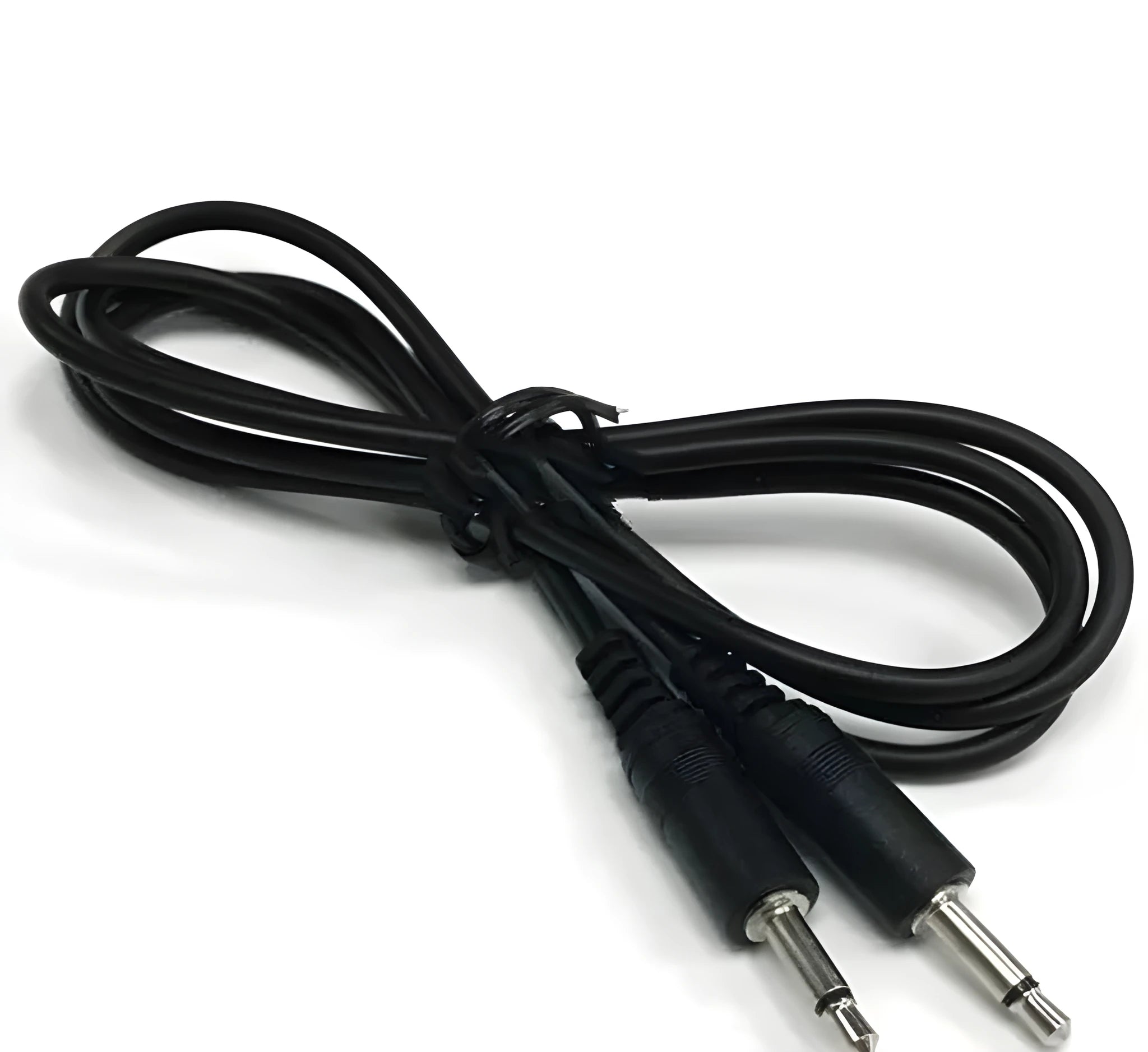 1-metre long black 3.5mm audio extender cable with gold-plated male plug and female socket